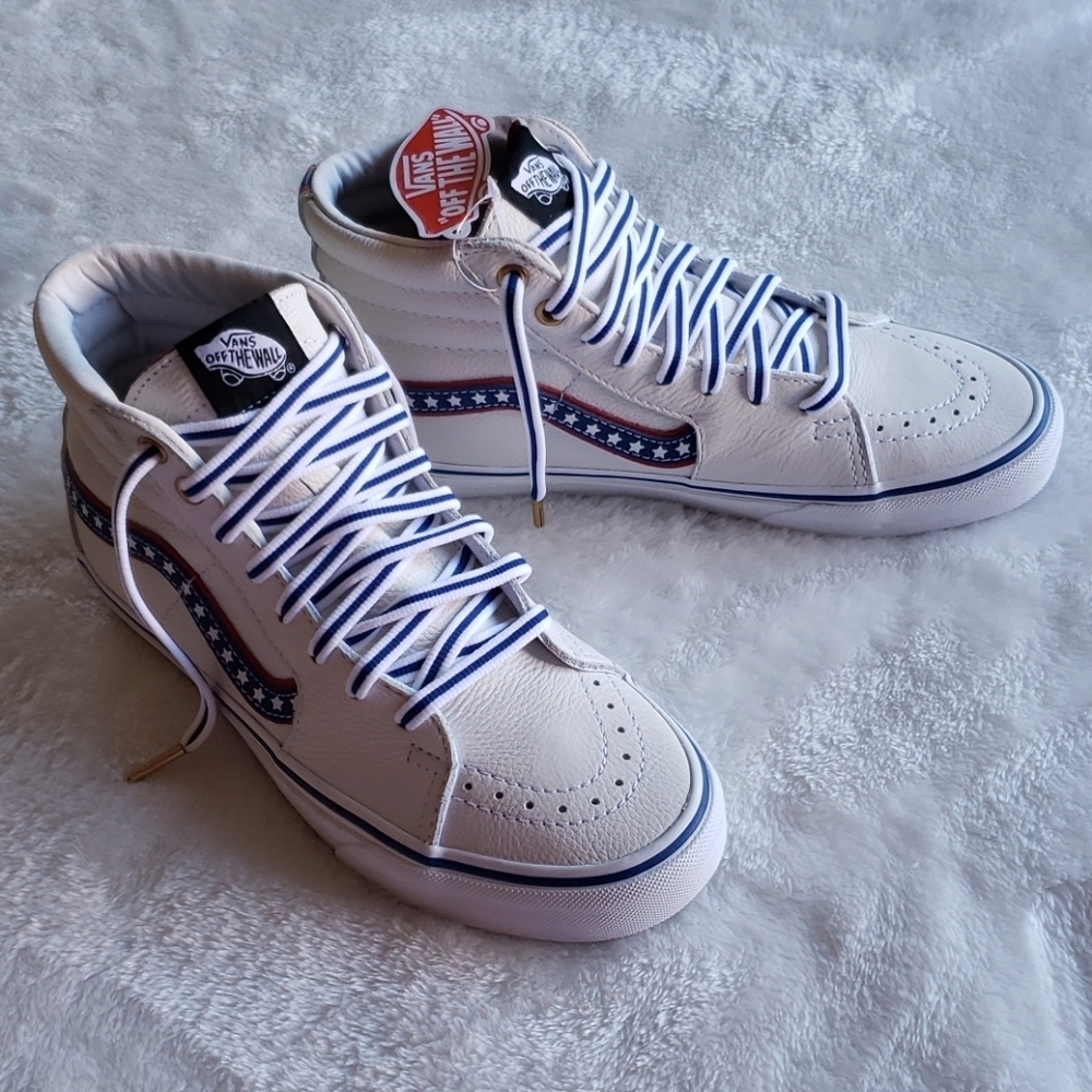 Vans Patriotic Colors High Tops Unisex Shoes nwt